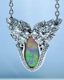 Custom Angel Wing Opal Necklace