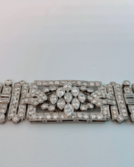 Vintage Platinum and Diamond Hand-Made Bracelet