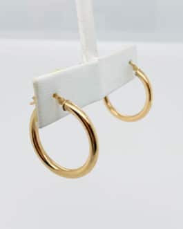 10k yellow gold hollow hoop earrings