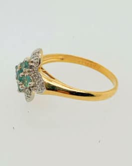 14k yellow LeVian alexandrite and diamond fashion ring