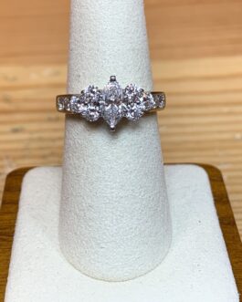 14k yellow gold and platinum “The Leo” marquise diamond engagement ring (JT)