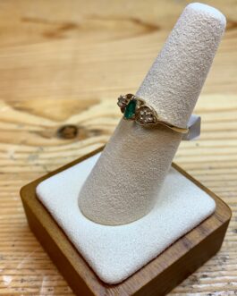 14 karat Emerald and Diamond ring (HB)