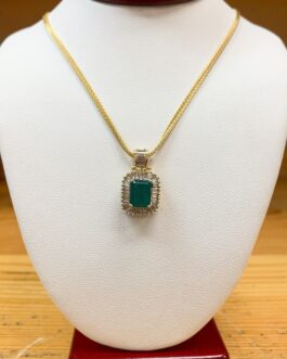 14 karat Emerald and Diamond necklace  MSM