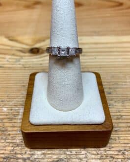 10 Karat white gold Princess cut Diamond ring(PR)